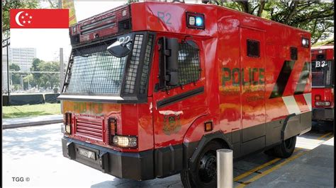 [Singapore] Police 'Special Operations Command' Vehicles With Lights On Patrol - YouTube