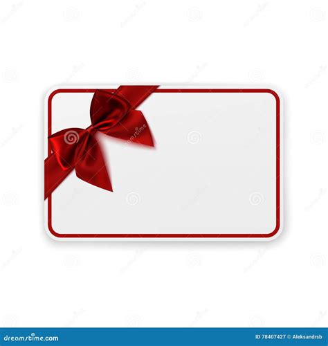 White Blank Gift Card Template. Stock Vector - Illustration of ...