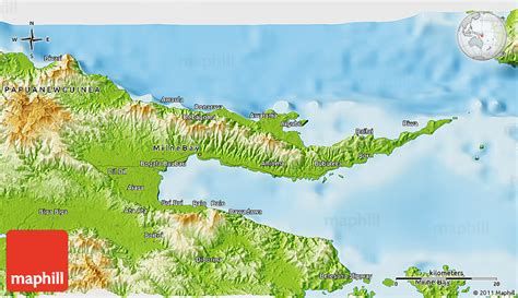 Physical 3D Map of Alotau