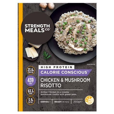 High Protein Chicken & Mushroom Risotto - Strength Meals Co