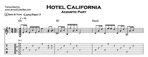 The Eagles – Hotel California - Guitar Lesson by Jerry's Guitar Bar