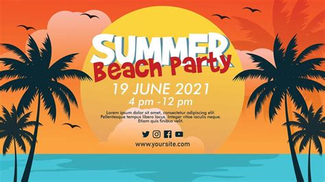 Beach Banner Vector Art, Icons, and Graphics for Free Download