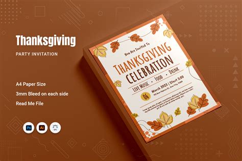 Thanksgiving Party Invitation Graphic by FannanStudio · Creative Fabrica