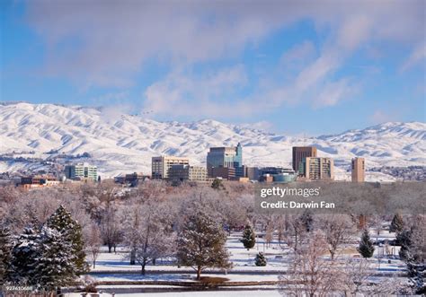 Boise Skyline Winter Panorama High-Res Stock Photo - Getty Images