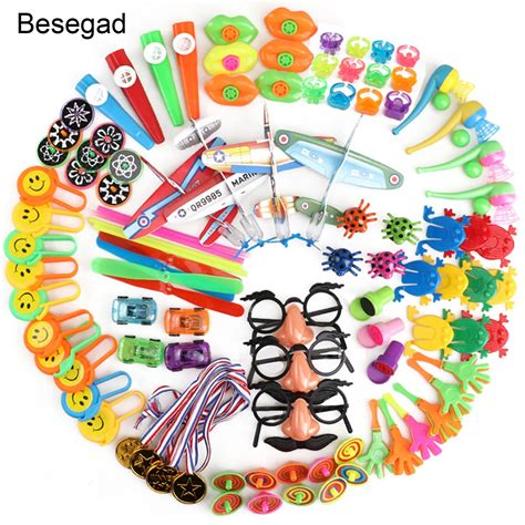 100Pcs Assorted Style Kids Children Favor Prizes Rewards Glasses Airplan Gifts Toy Set Christmas ...