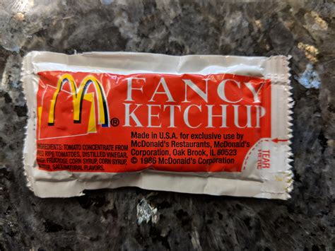 mcdonald's ketchup packet