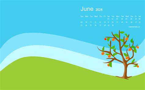 June 2024 Desktop Wallpaper Calendar - Darci Britney