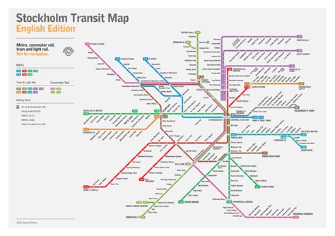 Stockholm Metro Map: Literal English Translation Poster (A2) – MetroMash