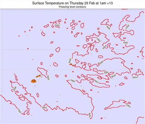 American Samoa Surface Temperature on Friday 20 Aug at 1pm WSST