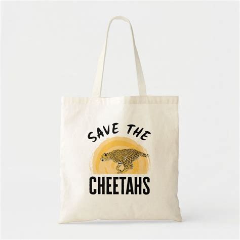 Save the Cheetahs Extinction Cheetah Lover Tote Bag | Zazzle | Cheetahs, Cheetah, Extinction