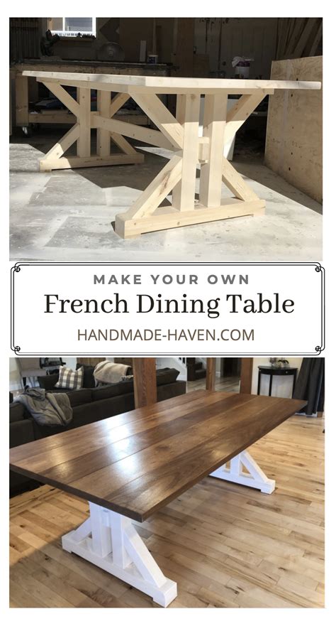 French Farmhouse Dining Table #diy #dining #room #table #diydiningroomtable Thi… | Diy dining ...