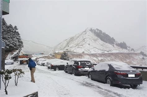 Cold surge brings snow to mountainous areas of Taiwan - Focus Taiwan
