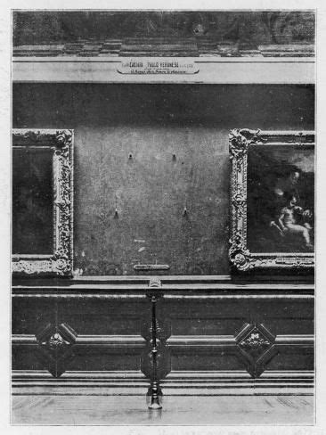 'Mona Lisa the Gap on the Wall of the Carre Gallery of the Louvre Museum Paris' Prints ...