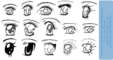 Various Female Anime+Manga Eyes by Elythe on DeviantArt