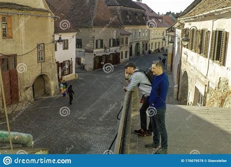 Visiting Old Sibiu Town Citadel Editorial Stock Photo - Image of wall, view: 176079578