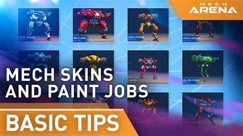 Mech Arena | Basic Tips | Mech Skins and Paint Jobs - YouTube