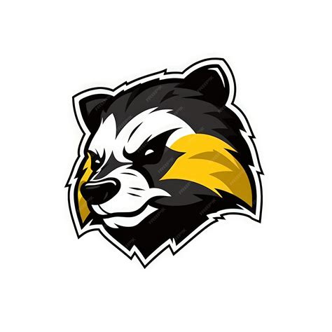 Premium AI Image | Fierce Honey Badger Mascot Logo on White Background ...