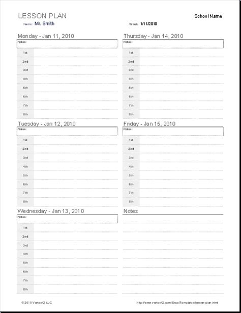 9 Simple Lesson Plan Formats - Perfect Template Ideas