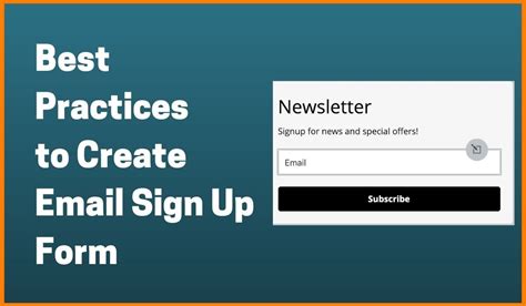 20 Best Practices to Create Email Sign Up Form | Sign Up Form Template