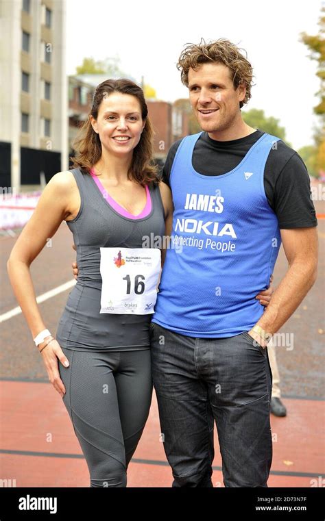 James Cracknell and Beverley Turner seen at the start of the Royal Parks Foundation Half ...