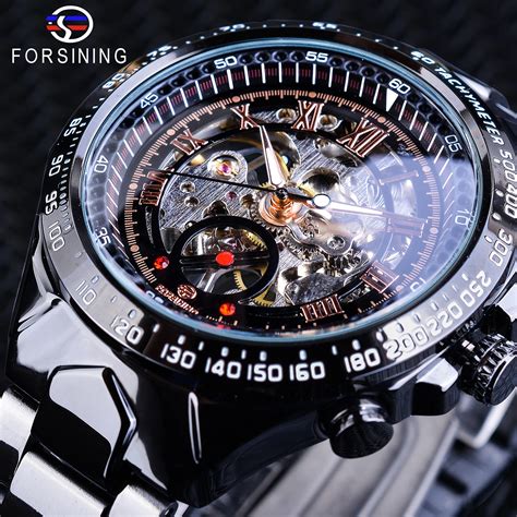 Aliexpress.com : Buy Forsining Sport Racing Speed Design Black Steampunk Watches Luminous Hands ...