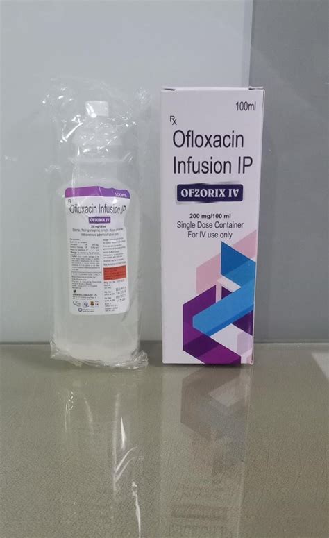 Ofloxacin Intravenous Infusion 200mg 100ml, For Hospital, Grade ...