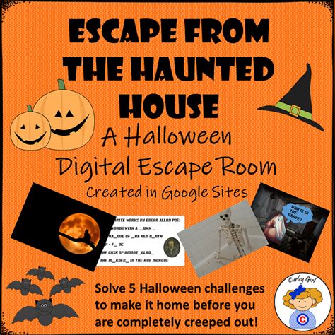 Escape from the Haunted House Halloween Digital Escape Room