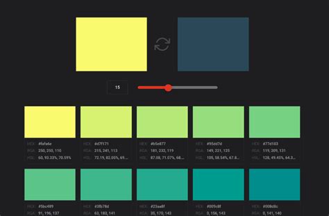 The tool generates a stepped gradient between 2 colors. To change one of the colors, you can use ...