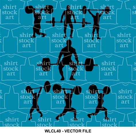 WLCL40 Weightlifting Silhouette – T Shirt Stock Art