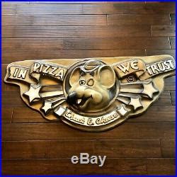 Vintage Chuck E Cheese Sign Wall Art Man Cave Decor Advertisement Americana | Vintage ...