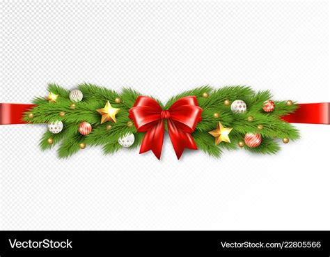 Detailed christmas garland Royalty Free Vector Image