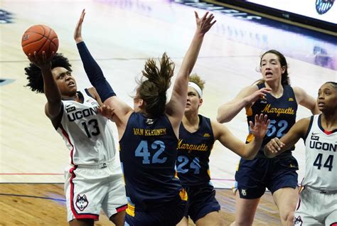 Top-ranked UConn women close out regular season with victory over Marquette