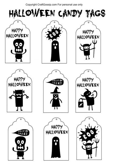 These printable Halloween Labels are perfect for Halloween candy bags ...