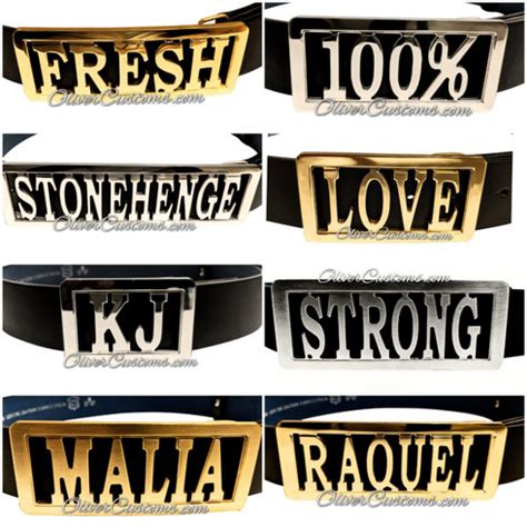 custom name belt buckle