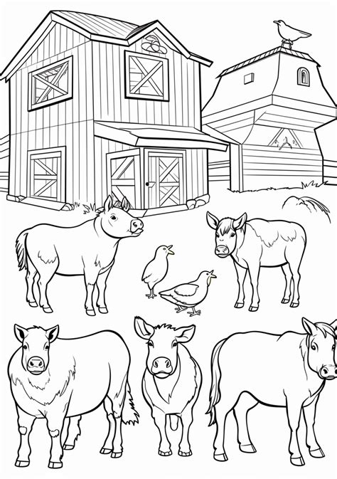 Farm Animal Coloring Pages For Kids