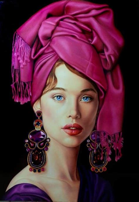 | Female art, Woman painting, Portrait painting