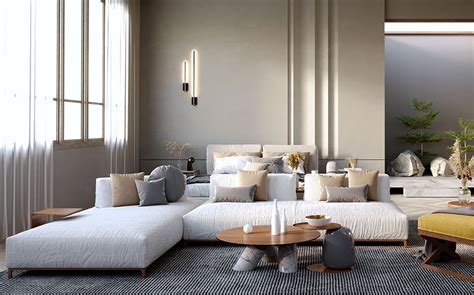 Modern L Shaped Sofa In Living Room | Baci Living Room