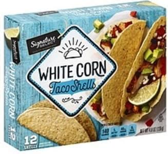 Signature Select White Corn Taco Shells - 12 ea, Nutrition Information | Innit