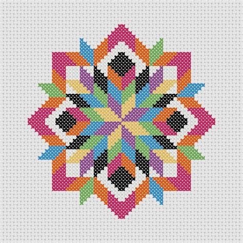 Cross Stitch PDF Pattern Quilt Block Easy Beginner