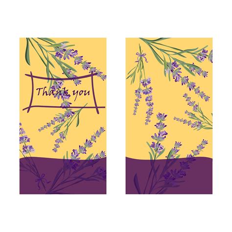 Set invitation cards with flower frame Lavender 12858931 Vector Art at Vecteezy