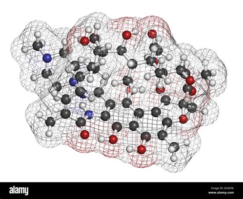 Rifampicin (rifampin, rifamycin class) tuberculosis antibiotic, chemical structure Stock Photo ...