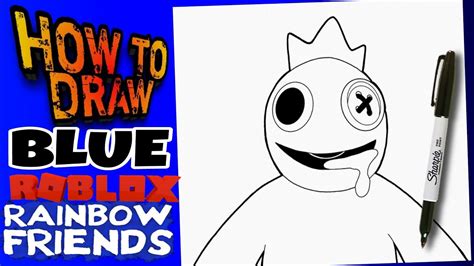 HOW TO DRAW BLUE from ROBLOX RAINBOW FRIENDS | como dibujar a azul de ...