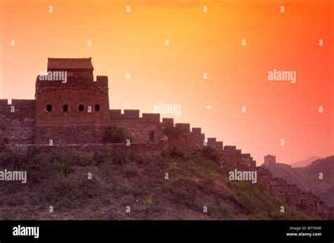 China,Beijing,Jinshaling,Great Wall of China,Sunset Stock Photo - Alamy