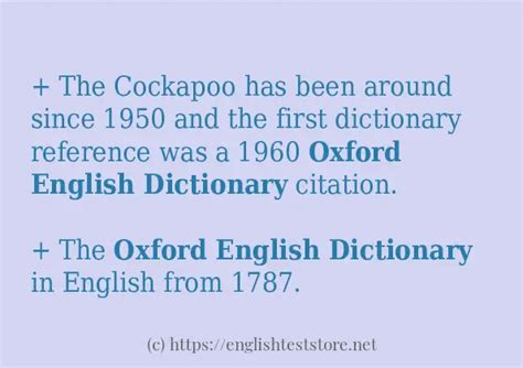 "Oxford English Dictionary" some example sentences - EnglishTestStore Blog