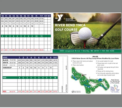 Scorecard - River Bend YMCA Golf Course