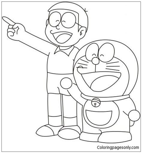 Sketsa Gambar Doraemon Dan Nobita