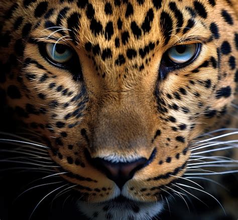 Premium Photo | Portrait of an animal eyes of a leopard a fascinating look of a wild animal