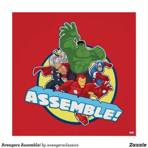 Avengers Assemble! Poster | Zazzle | Canvas prints, Avengers assemble, Marvel canvas