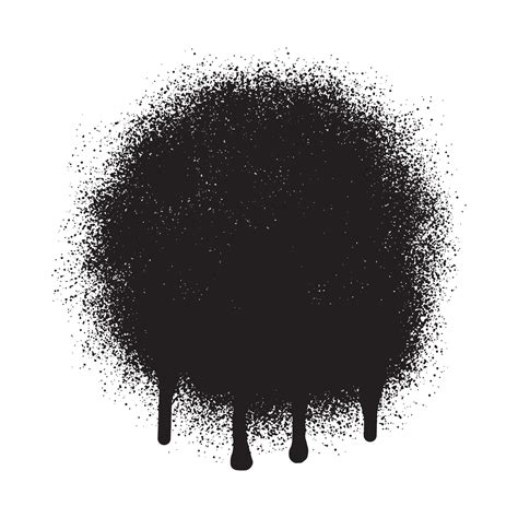 Black spray paint graffiti with splatter and drip. 21393049 Vector Art ...