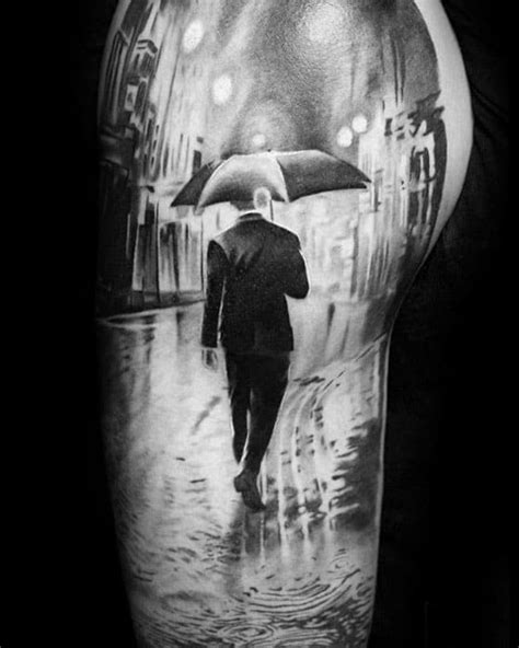 60 Umbrella Tattoo Designs For Men - Protective Ink Ideas